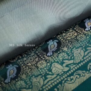 Pure Handloom Fancy Turning light gray saree with border