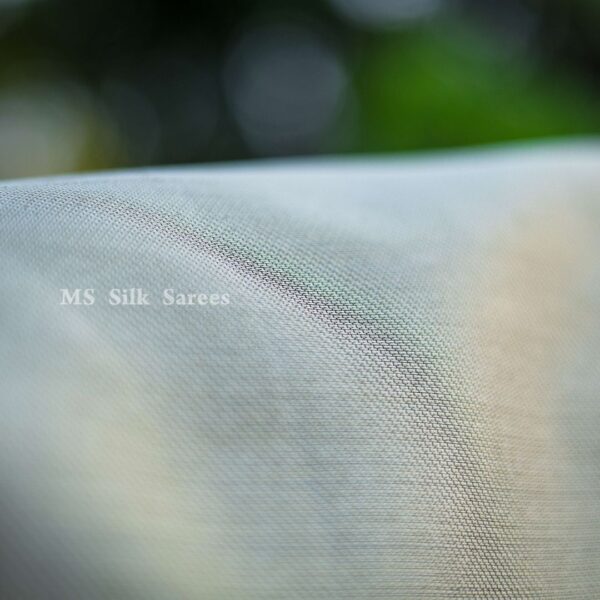 Pure Handloom Dark green saree with golden border - Image 6